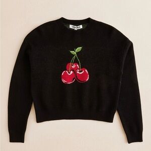 Vigoss Girls Black Cherry Knit Sweater Sz Medium (10/12)
